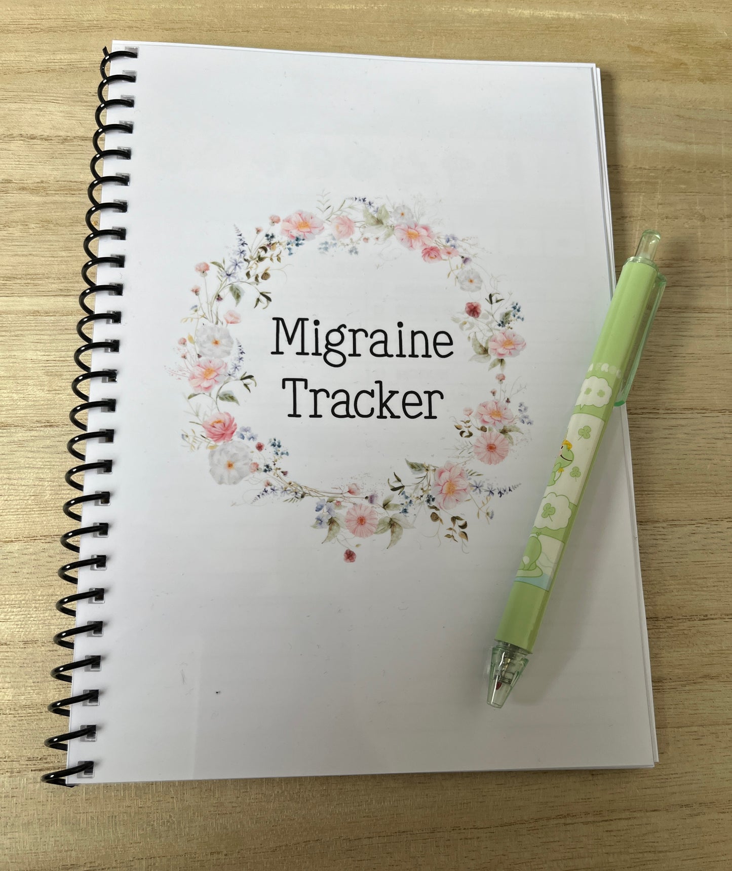 Migraine tracking note book