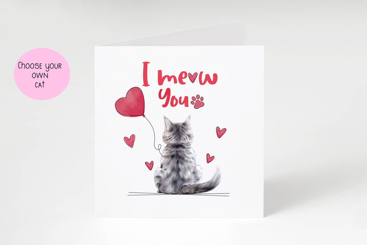 Cat lovers card | Cat theme card | Valentines card | Birthday card for cat lover | Mothers day card from pet