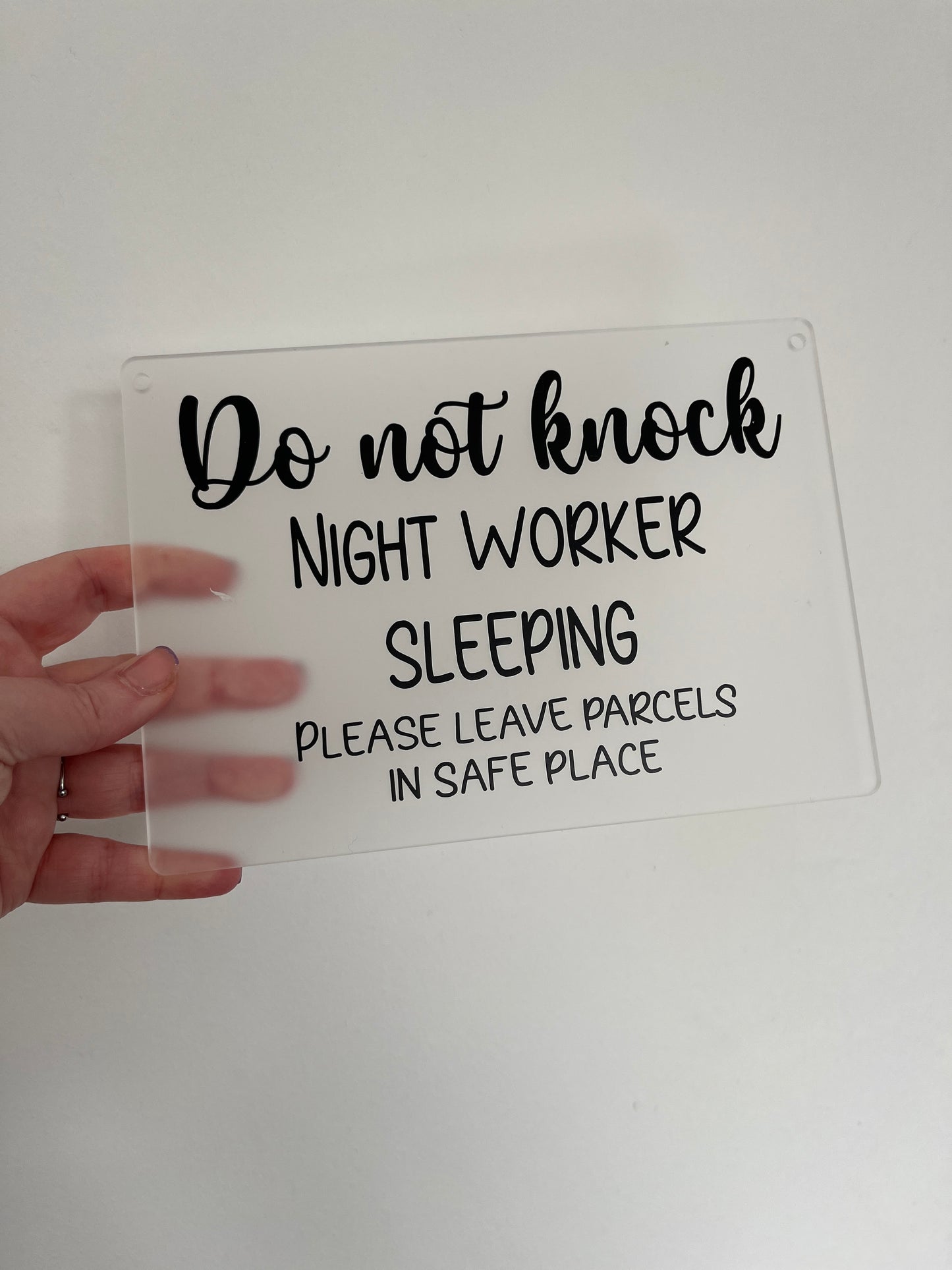 Night Worker Do not disturb sign
