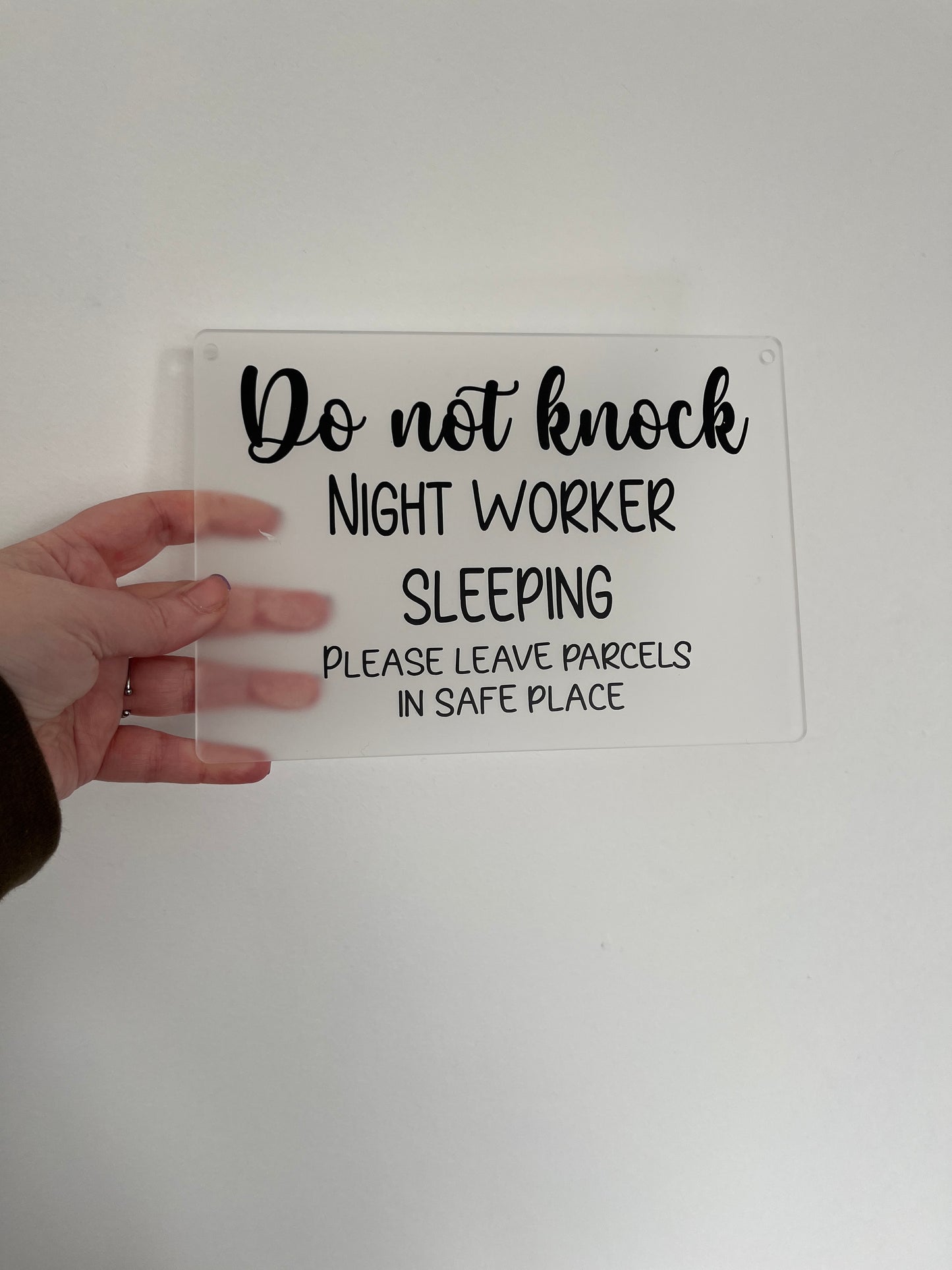 Night Worker Do not disturb sign