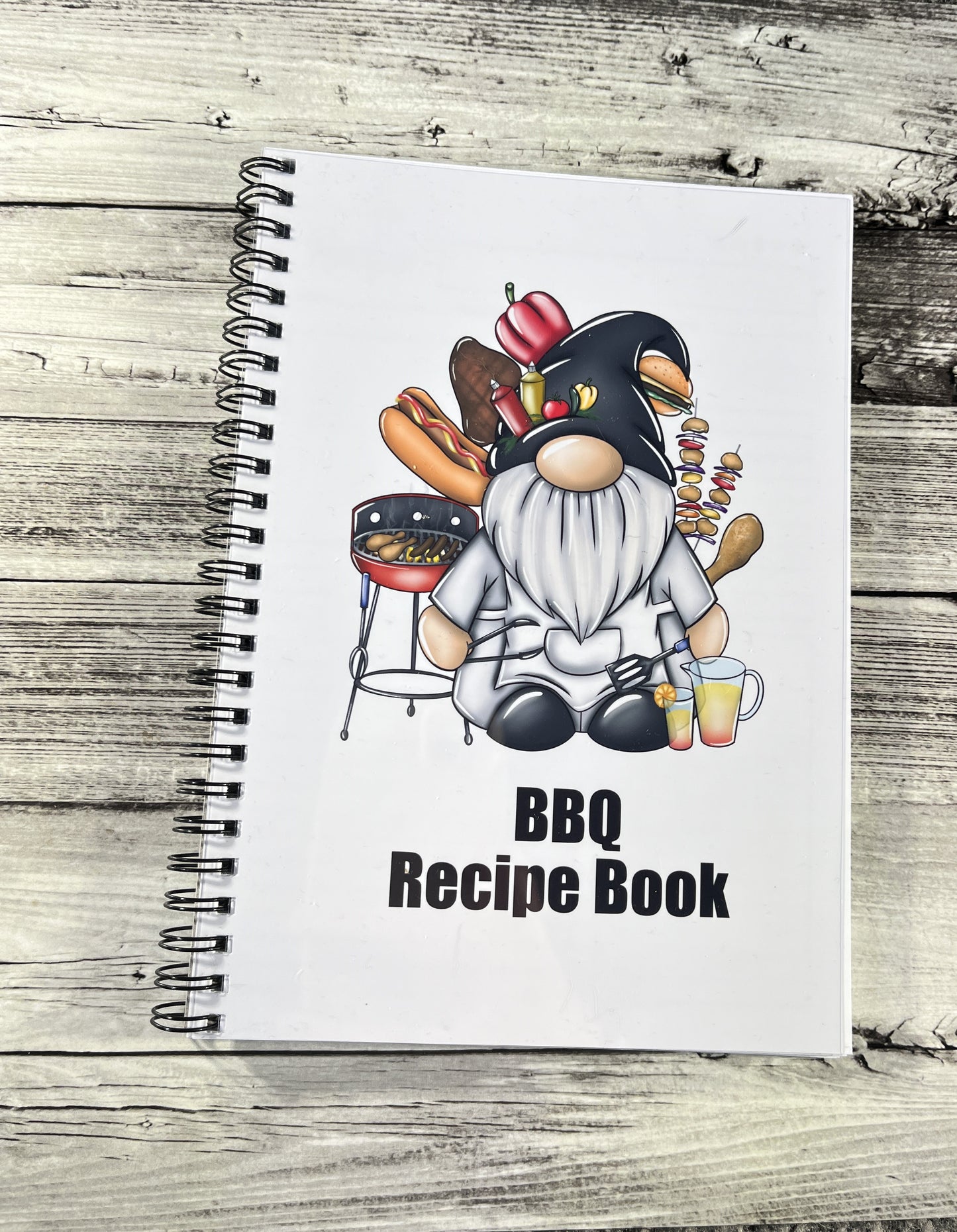 Personalised BBQ theme recipe book- fathers day gift | birthday gift | gonk theme gift