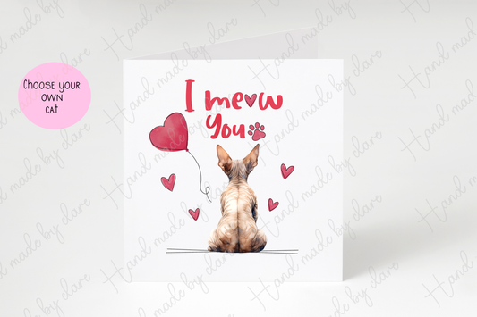 Cat lovers card | Cat theme card | Valentines card | Birthday card for cat lover | Mothers day card from pet