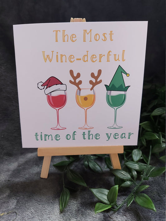 Have a Wine-derful Christmas - Christmas card | wine lover | digital art| card