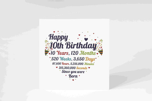 10th birthday card | 10th birthday | double digits | double digits birthday | 10th birthday boy | 10th birthday girl | childs birthday