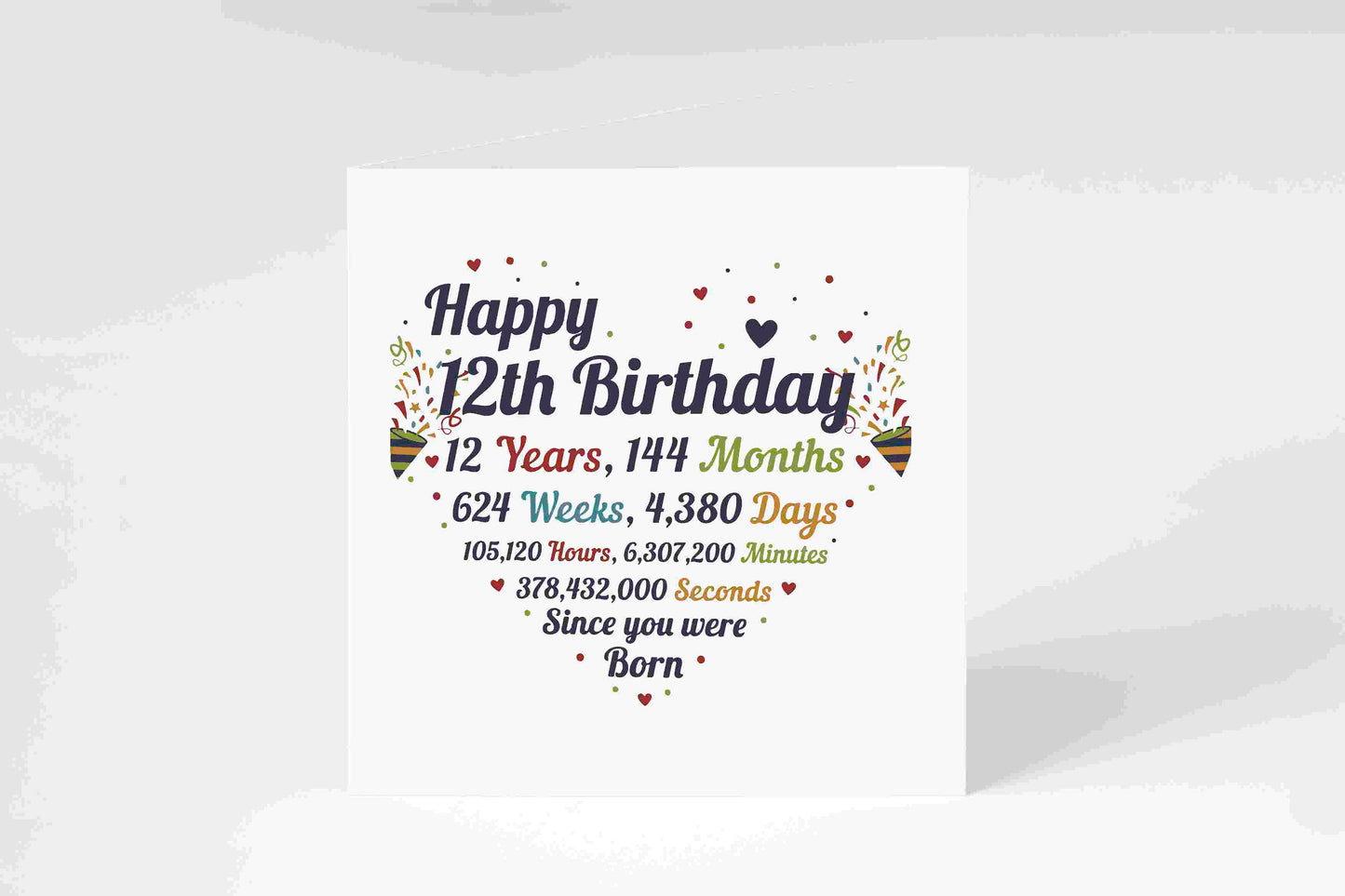 12th birthday card | 12th birthday | childs birthday card | 12th birthday card girl | 12th birthday card boy | birthday girl | birthday boy