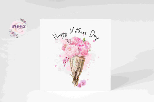 Floral mothers day card | Happy Mothers Day | Peony flower