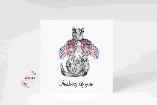 Thinking of you card | Pet loss card | cat memorial | pet memory | cat memorial gift | rainbow bridge card | memorial card