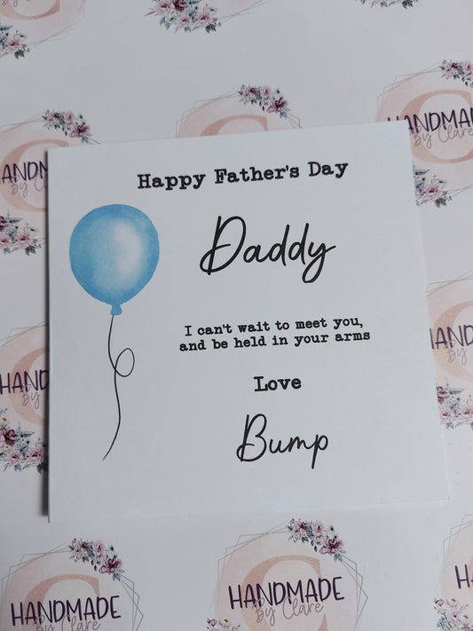 Fathers day card from bump | happy Fathers Day | Dad to be | Daddy to be | From bump | first fathers day