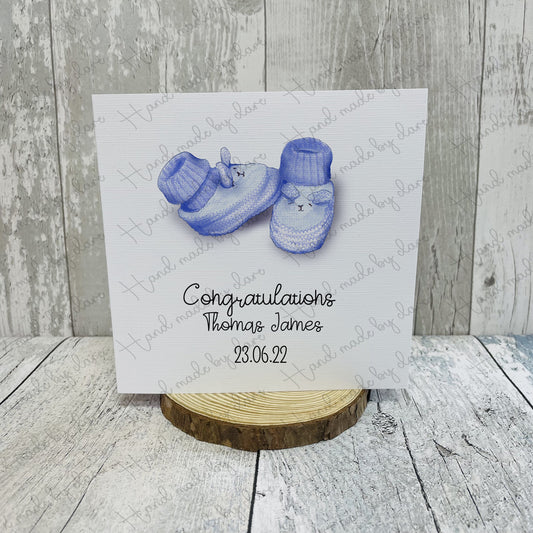 Personalised new baby card, newborn gift idea, new baby girl card, new baby boy card, twins card, card for a new mum