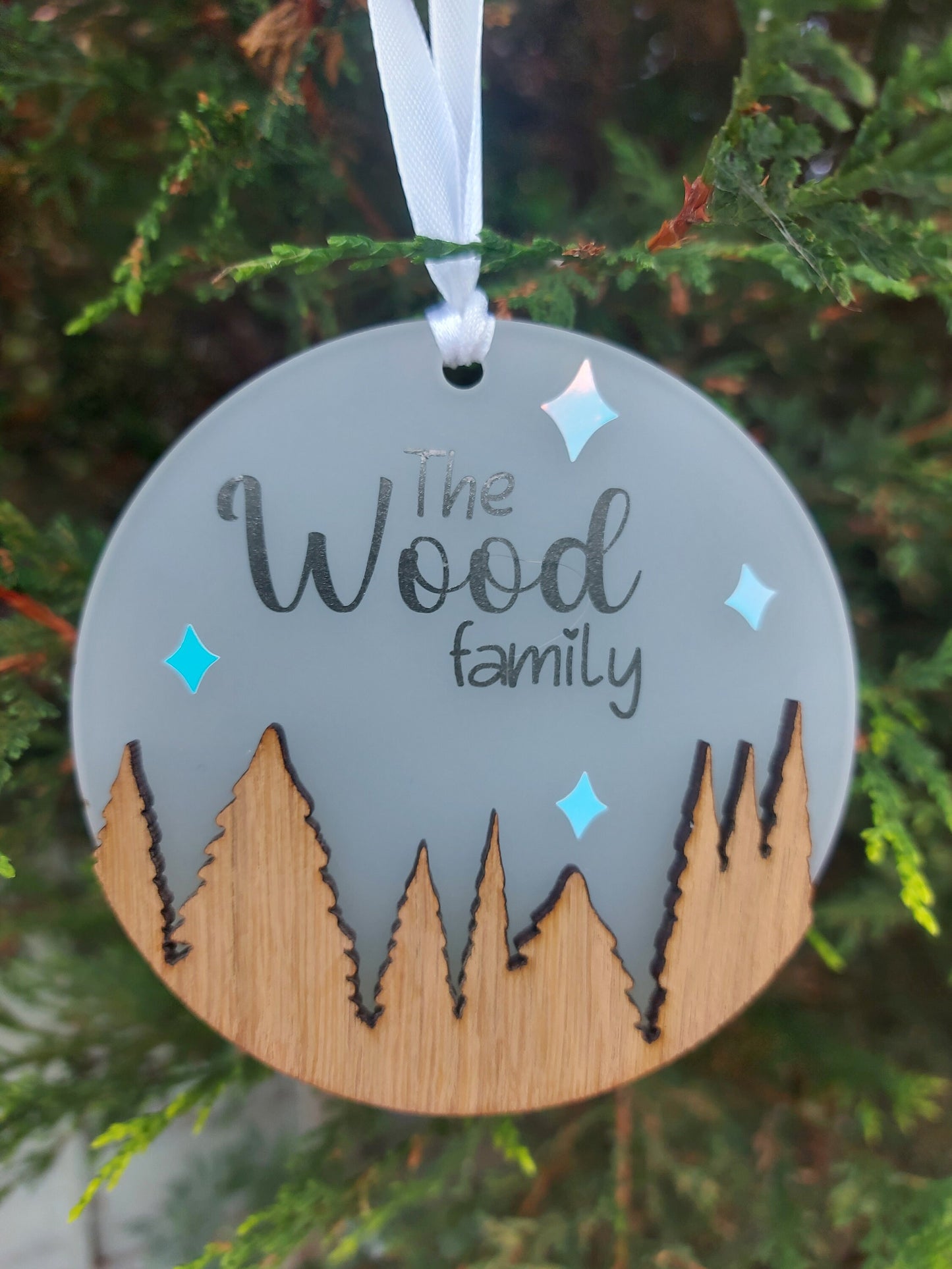 Personalised Frosted decoration | Christmas decoration | Christmas Decor | home decor | Christmas 2022 | Xmas decoration | gift for family
