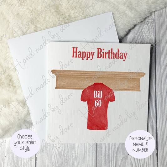 Personalised Birthday Card | Personalised football birthday card for boy | Birthday | Football Player | Custom football shirt | card for boy