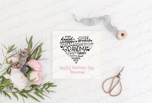 Personalised grandma card | grandma birthday card | grandma Mothers day card | gift for grandma | card for grandma