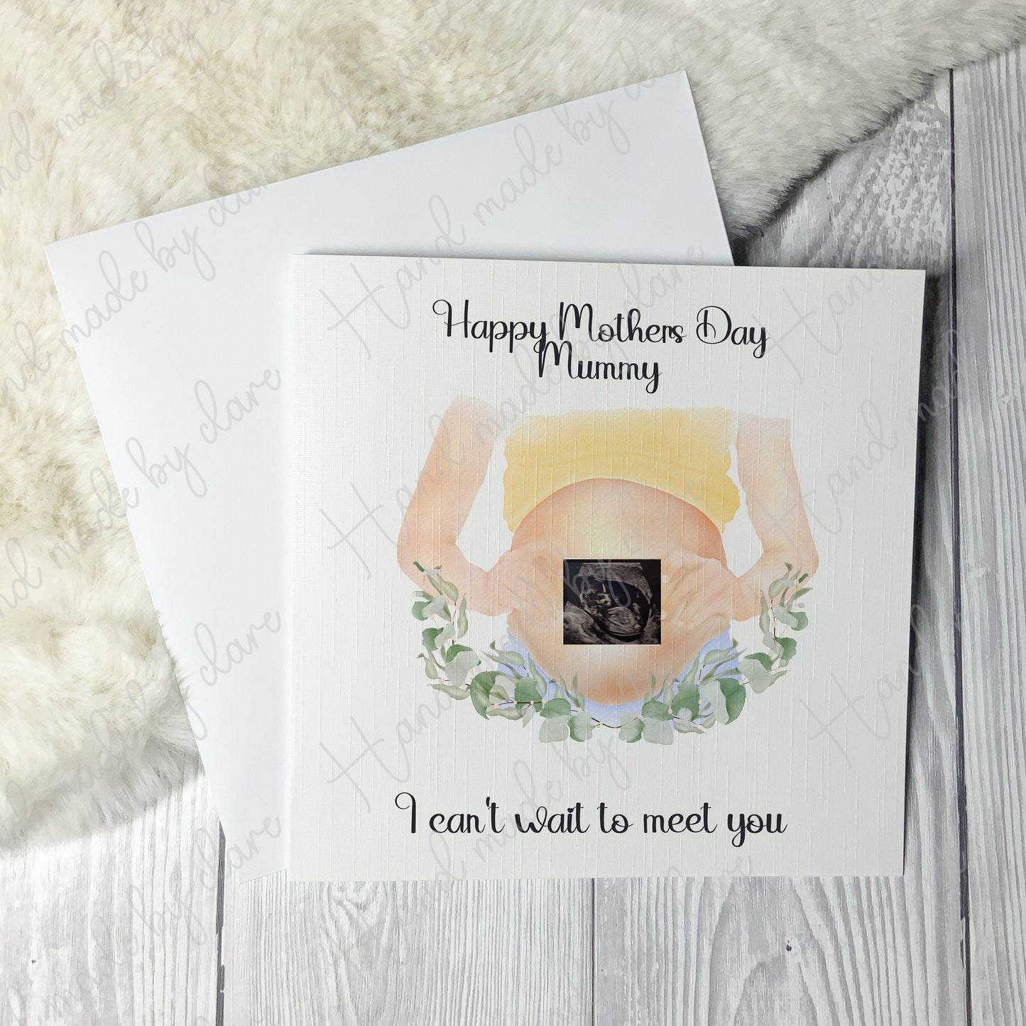Personalised Mummy To Be Mothers Day Card From Bump/Baby | Mummy, Mommy, Mum, Mumma  | Use your own Pregnancy Scan photo