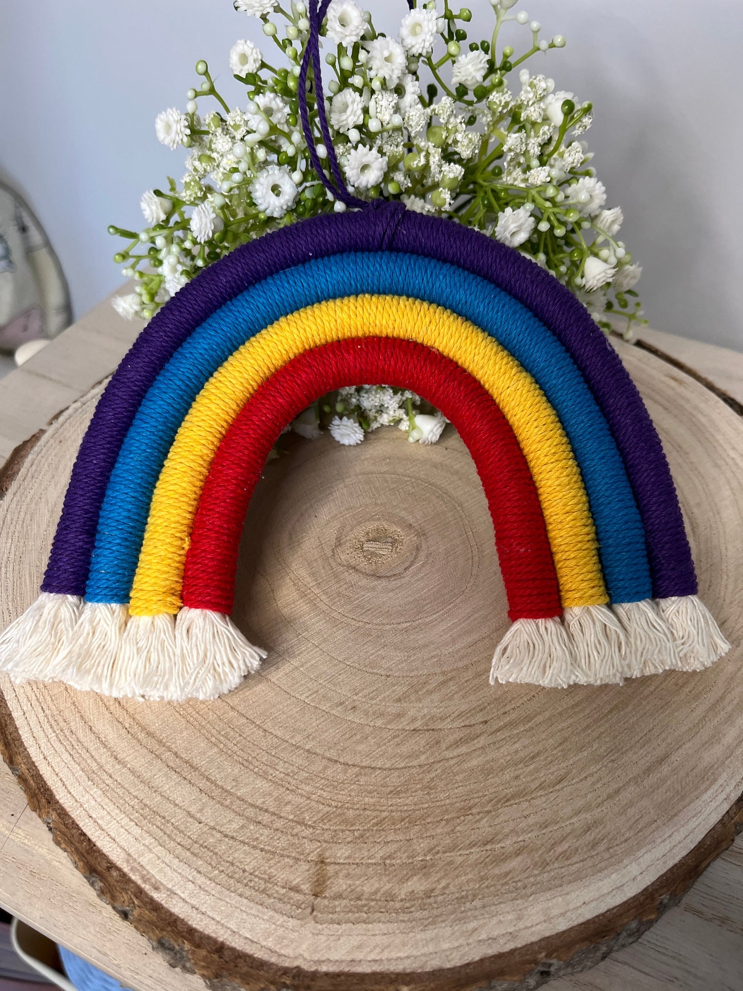 Multi colour macrame rainbow | pride month | bright rainbow | boho decor