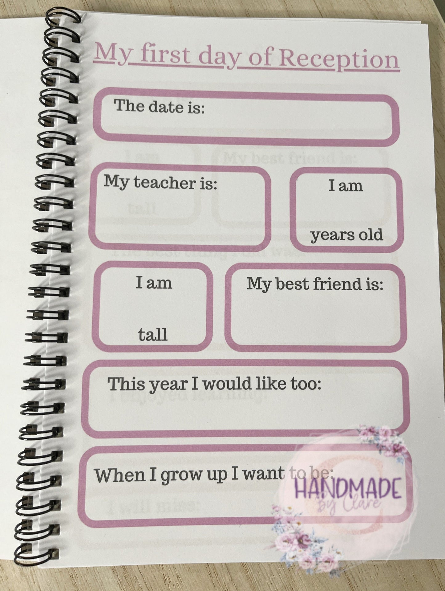 Personalised School Memory Book | My First Day at School | Starting School Gift | School Journal | Reception | Year 6